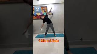 2Min 2 Exercises for Side Belly Fat lovehandles sidefat sidebellyfat [upl. by Ahsimac309]