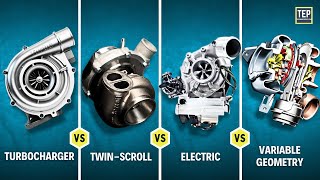 Turbochargers Explained  How Single TwinScroll VGT amp Electric Turbocharger Works [upl. by Annaiel]