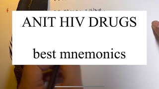 PHARMACOLOGY ANTI HIV DRUGS MNEMONICS HINDIanti viral [upl. by Inatsed]