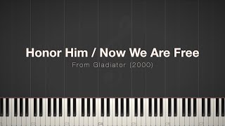 Now We Are Free  Honor Him from quotGladiatorquot  Hans Zimmer \\ Synthesia Piano Tutorial [upl. by Ariik]