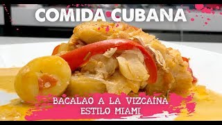 COMIDA CUBANA  Bacalao a la vizcaína [upl. by Eamaj]