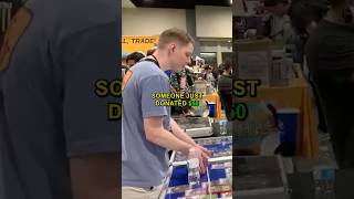 A viewer bought him cards  Pokemon card vendor POV pokemon pokemoncard tcg wholesome [upl. by Nagiam861]