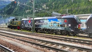 Lok quotschubsenquot am Brenner  Vectron Werbelok und ÖBB 1016 und 1116 [upl. by Dreyer]