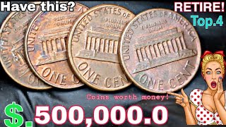 4 Ultra US One Cent Coins Most Valuable Lincoln pennies worth a lot of money Coins worth pennies [upl. by Inesita83]