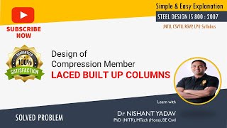 Design of Laced Column  Design of Lacing System  Design Procedure for Built up Column [upl. by Gilmour]