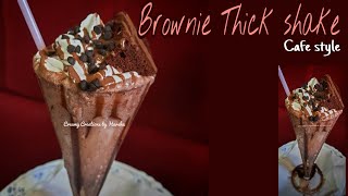 Brownie thick shake recipe  Thick shake just in 5 minutes  Homemade brownie shake [upl. by Wren]