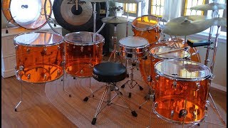 John Bonham Amber Vistalite Replica Set With 20quot And 22quot Floor Toms [upl. by Ruberta]