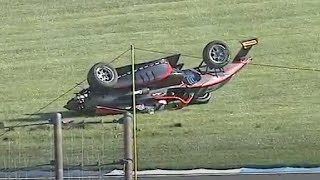 Nico Christodoulou Flip  2024 USF2000  Indianapolis [upl. by Fontes936]