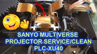 Sanyo Multiverse projector serviceClean PLC XU40 [upl. by Robin]