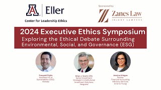 2024 Executive Ethics Symposium Exploring Environmental Social and Governance ESG Strategies [upl. by Johnathon]