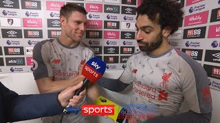 Mohamed Salah giving his MOTM award to James Milner [upl. by Cordle911]