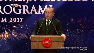 Erdoğanın Aliya İzzetbegoviç Anma Programı Konuşması  TRT Avaz [upl. by Mureil]