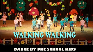 WALKING WALKING HOP HOP HOP  Nursery Rhymes  Cute Dance by Pre School Kids at annual concert 2023 [upl. by Ytsanyd468]