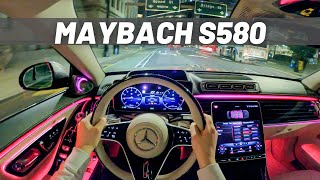 2021 MercedesMaybach S580  POV NIGHT DRIVE [upl. by Asyla]