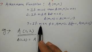 ackermann function in hindi  Data Structures  Niharika Panda [upl. by Laurens]