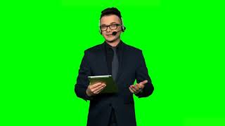 Green Screen Reporter copyright free video [upl. by Angrist977]