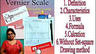 Vernier scale drawing geographyBy Sagarika Nag [upl. by Alpert]