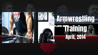 Armwrestling Training  April 2014  Ryan Espey [upl. by Dronski]