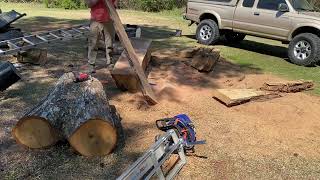 Quarter Sawn White Chainsaw Milling [upl. by Anemolihp761]