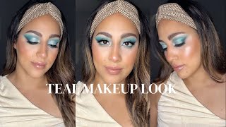 Teal Makeup Look  Using Colourpop High Tide eyeshadow pallet [upl. by Edithe]