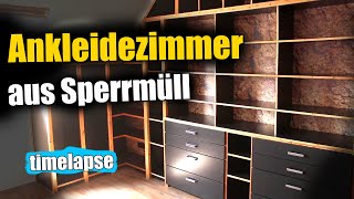 Ankleidezimmer aus Sperrmüll bauen in 8 Minuten [upl. by Jaf]