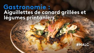 Gastronomie  aiguillettes de canard et légumes printaniers [upl. by Freudberg]