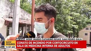 Conato de incendio por cortocircuito en sala de medicina interna en Hosp Mario Catarino Rivas [upl. by Minni]