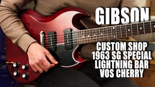 Let The Tones Do The Talking Gibson Custom Shop 1963 SG Special VOS Cherry Red 206653 [upl. by Horvitz612]