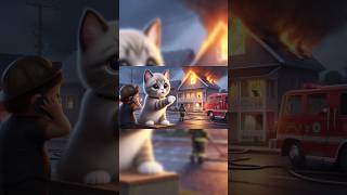 Kitten Mistake And Got House Fire 😿🔥🚒 catai cat gingercat catvideos catlover shorts aicat [upl. by Namzzaj390]