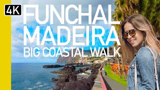 ULTIMATE Funchal Coastal Walk to Camara De Lobos  Madeira Portugal 4K UHD [upl. by Yelrahc854]