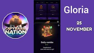 Capybara Nation Daily Combo 24 amp 25 November Capybara Nation Airdrop Daily Combo Today 24 amp 25 vir [upl. by Natlus690]