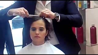 Corte de pelo recto media melena  parte 2  por Javier Ruiz  bob haircut [upl. by Arst972]