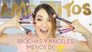 TOP brochas y pinceles por menos de 10€  Amorsitos Low Cost [upl. by Ylrebmi]