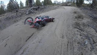 Wyperfeld National Park 1st crash crf300 Rally very sandy [upl. by Erual567]