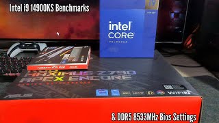 Intel i9 14900KS 63GHz Benchmarks amp DDR5 8533MHz Asus Bios Settings [upl. by Bondy]