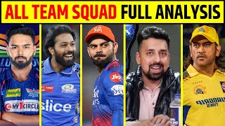 IPL 2025  ALL 10 TEAM SQUAD FULL ANALYSIS  KAUN KITNA STRONG ipl2025 iplmegaauction2025 [upl. by Gnouhk]