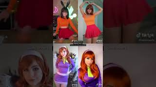 Rate the Girls Best Velma vs Daphne Cosplay  TikTok Dance Contest 1 👻🧛‍♀️🧡 Scooby Doo [upl. by Acirret764]