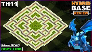 NEW BEST TH11 base 2022 with COPY LINK  COC Town Hall 11 HybridTrophyFarm Base  Clash of Clans [upl. by Cathlene669]