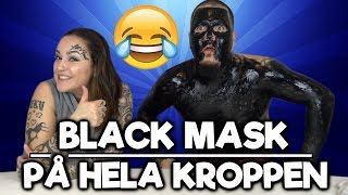 Black PEELOFF Mask på HELA kroppen [upl. by Nylrehc]