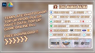 Template Photoshop Jasa Top UP PPOB ALL GAME DLL  Free Download [upl. by Erastes942]