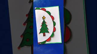 Diy Christmas card making ideas at home 🎄card for christmas shortsytshortstrendingshorts [upl. by Tema379]