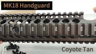 MK18 Handguard Free Float Quad Rail Dropin Design [upl. by Imorej73]