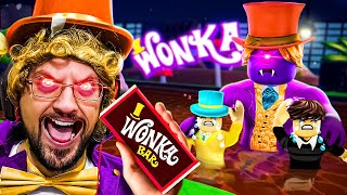 Willy Wonka Gone Bad Evil FGTeeV Terrorizes Chocolate Factory Roblox Story [upl. by Kial558]