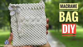 Macrame Bag Tutorial  UNIQUE Macrame Pattern [upl. by Earej]