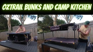 OZTRAIL Deluxe Bunk Beds and Folding Camp Table Unboxing and Review [upl. by Adnuahsar]