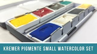 Kremer Pigments Watercolor Set  UPDATED Mixing Chart Demonstration [upl. by Hanoj]