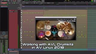 Working with AVL Drumkits in Ardour using AV Linux 2018 [upl. by Anile]