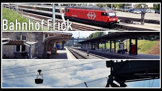 Transportseilbahn und Zugsichtungen beim Bahnhof Frick Kanton Aargau Schweiz 2018 [upl. by Kcirederf16]