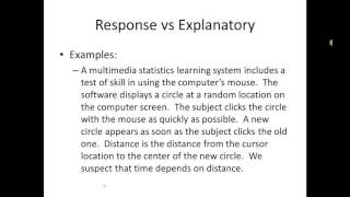 Explanatory vs Response Variables [upl. by Quill980]