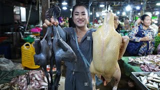 Market show Yummy black chickens and duck cooking  Countryside Life TV [upl. by Duester300]